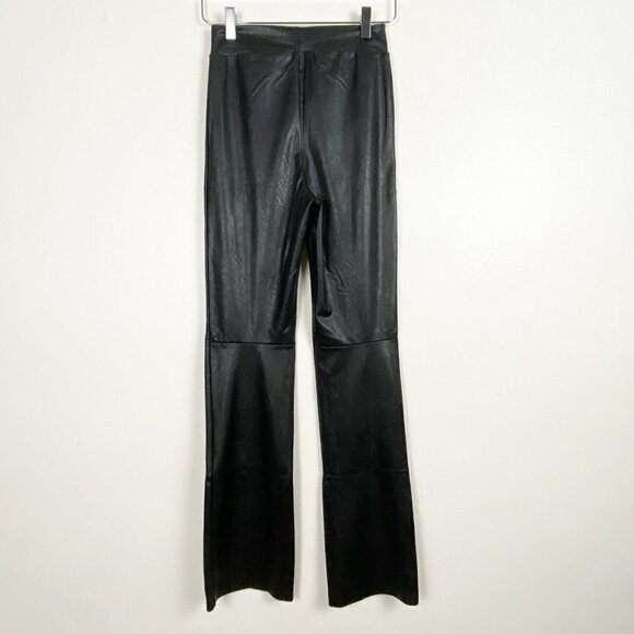 COMMANDO | Black Faux Leather Split Front Pant XS - Picture 5 of 8